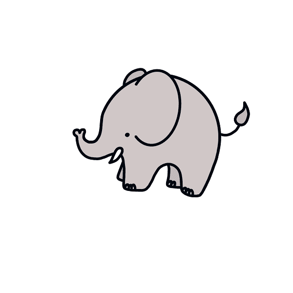 vẽ con voi đơn giản