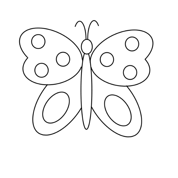 vẽ con bướm cách điệu