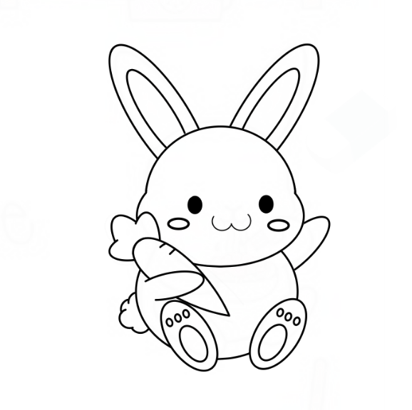 hình vẽ con thỏ cute