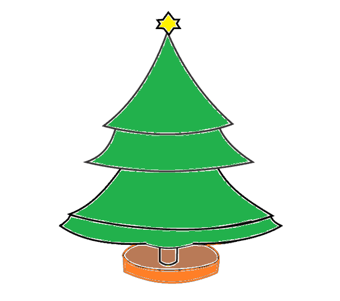 Cách vẽ cây thông Noel