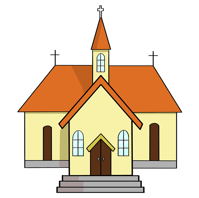 Cách vẽ nhà thờ