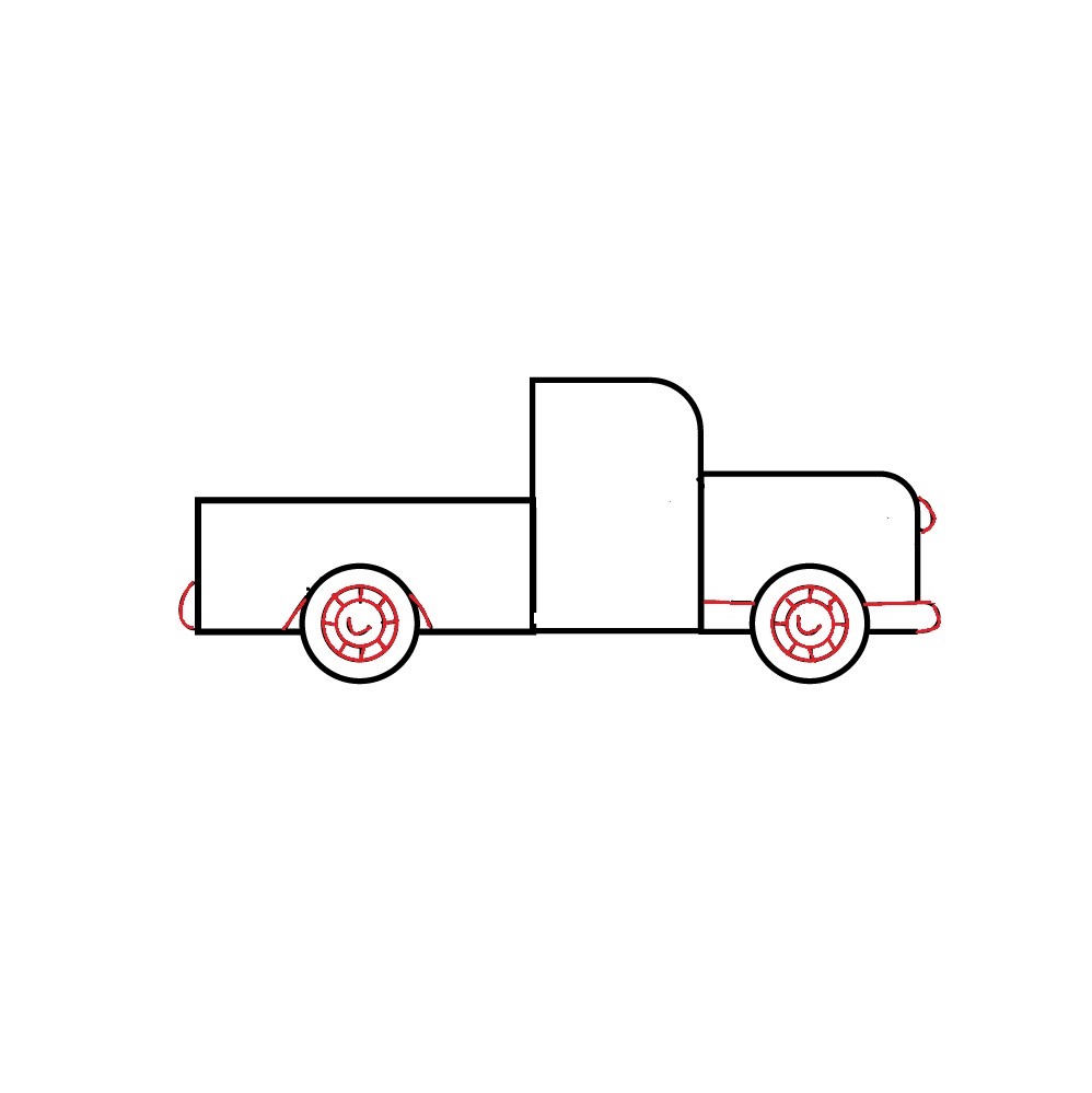 Những bước vẽ xe tải Cho bé vui tạo nên một chiếc xe bền chắc