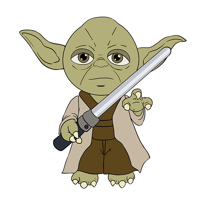 Cách vẽ Yoda