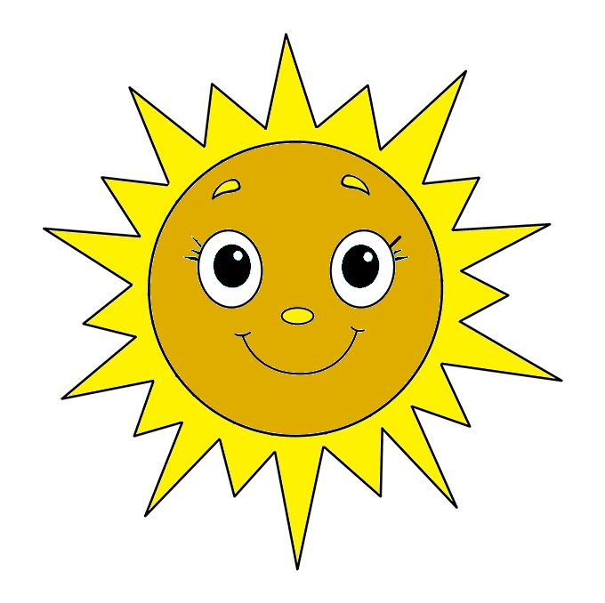 Cách vẽ mặt trời
