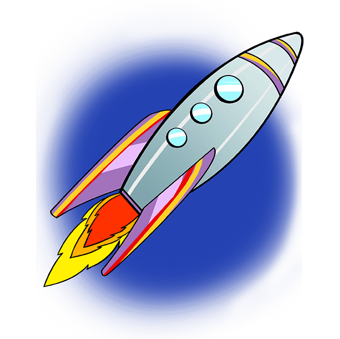 Cách vẽ tên lửa - Dạy Vẽ