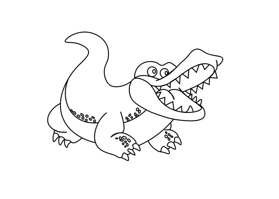 vẽ con cá sấu