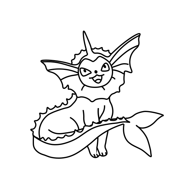Cách vẽ Pokemon Tiên Cá
