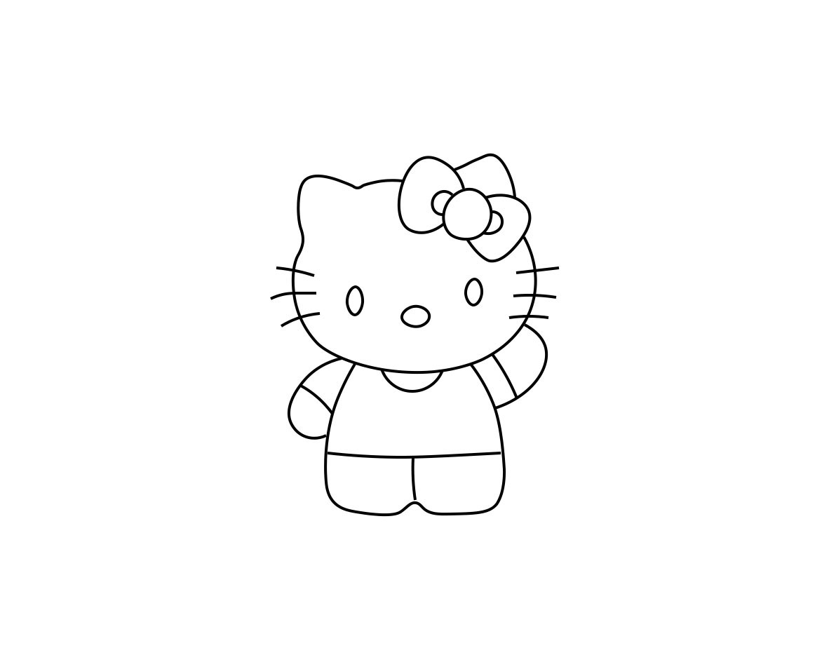 Cách vẽ mèo Hello Kitty - Dạy Vẽ