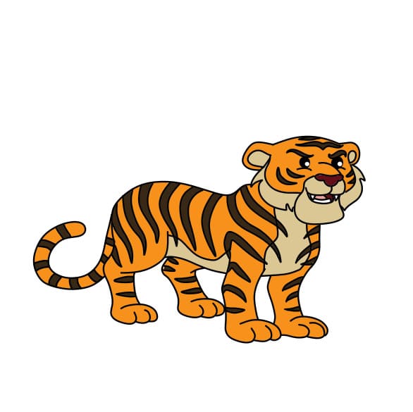 Cách vẽ con hổ - Dạy Vẽ
