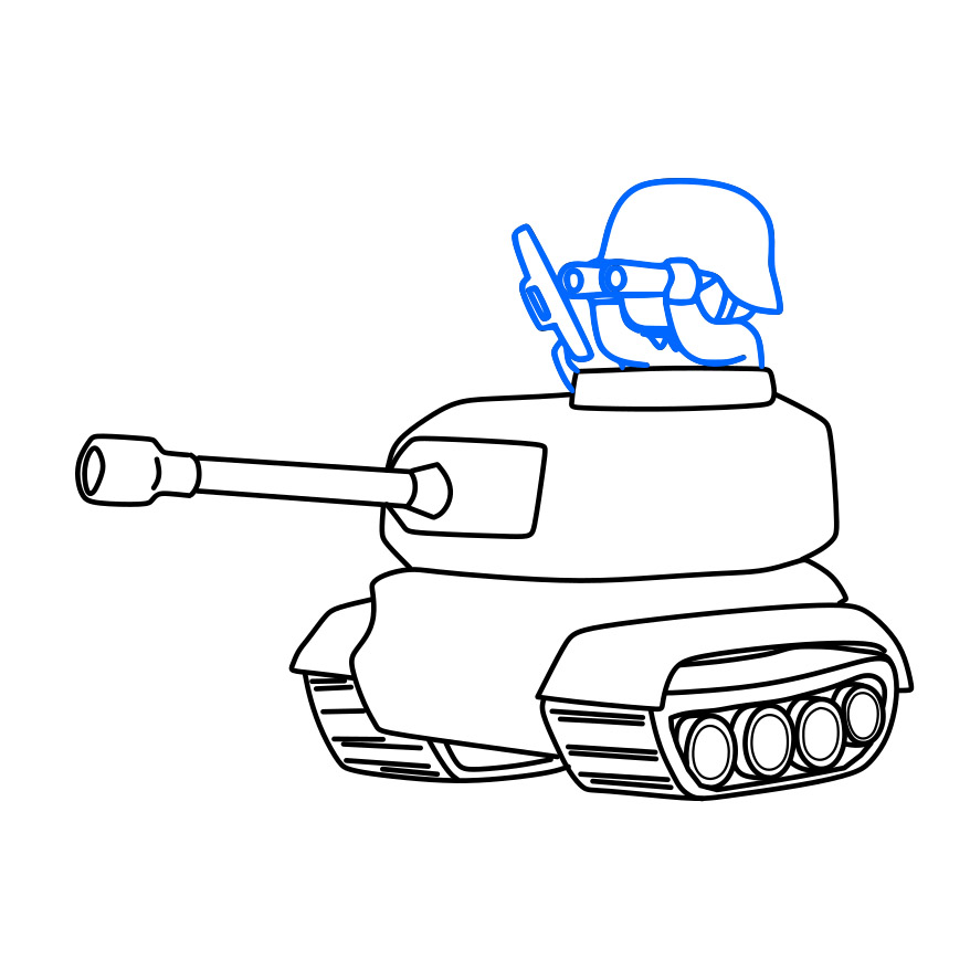Cách vẽ xe tăng - Dạy Vẽ