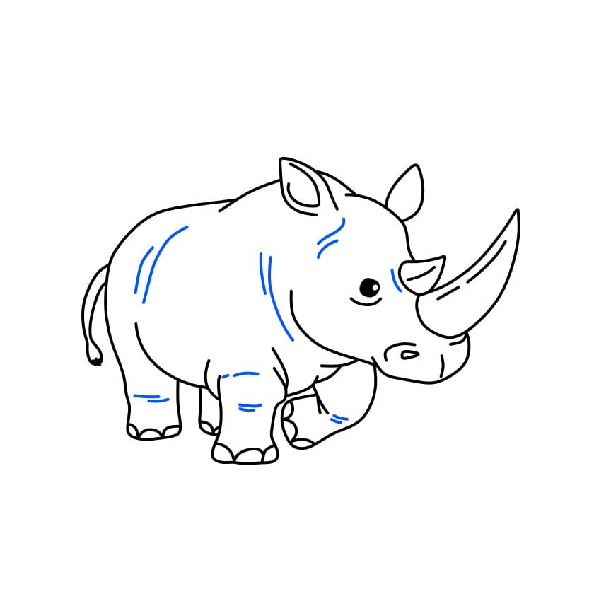 Trang tô màu của một con tê giác