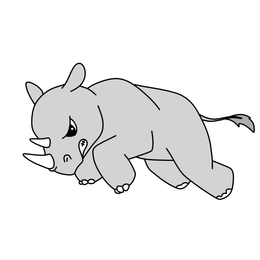 How to draw  Rhinoceros Con tê giác   Dạy vẽ cơ bản  YouTube