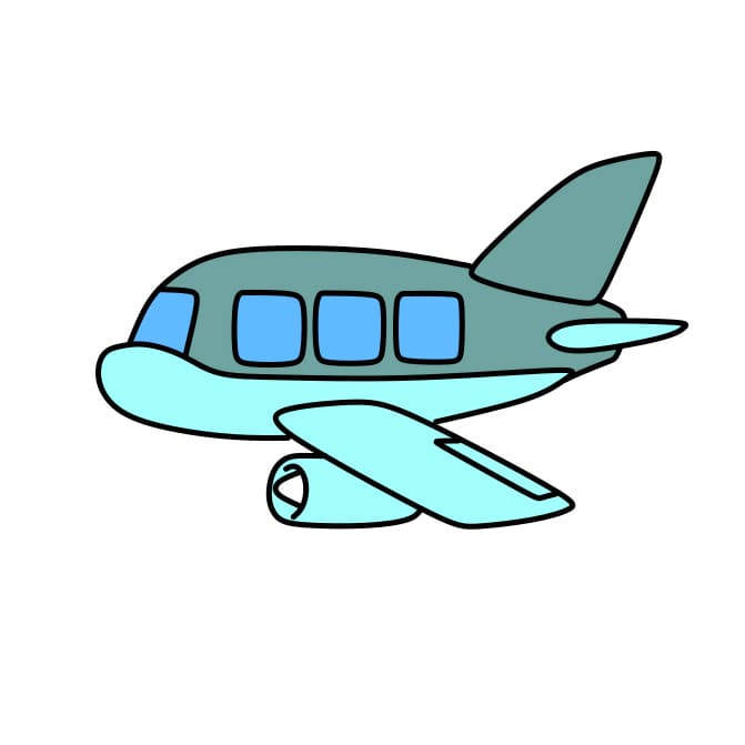 Cách vẽ máy bay - Dạy Vẽ