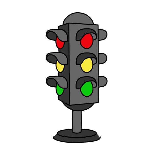 Cách vẽ đèn giao thông