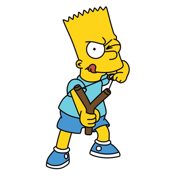 ve-nhan-vat-Bart-Simpson-buoc-11