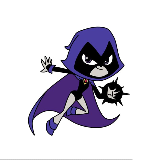 Cách vẽ nhân vật Raven