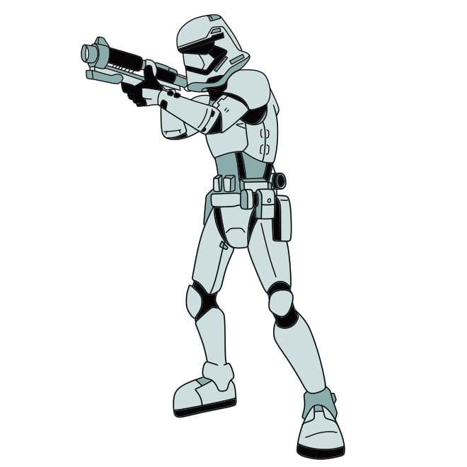 Cách vẽ người lính Stormtrooper