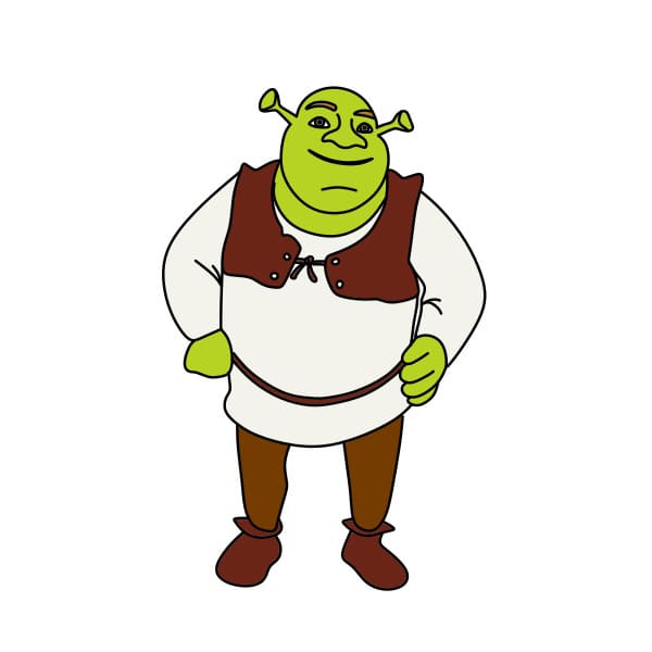 Cách vẽ gã chằn tinh Shrek