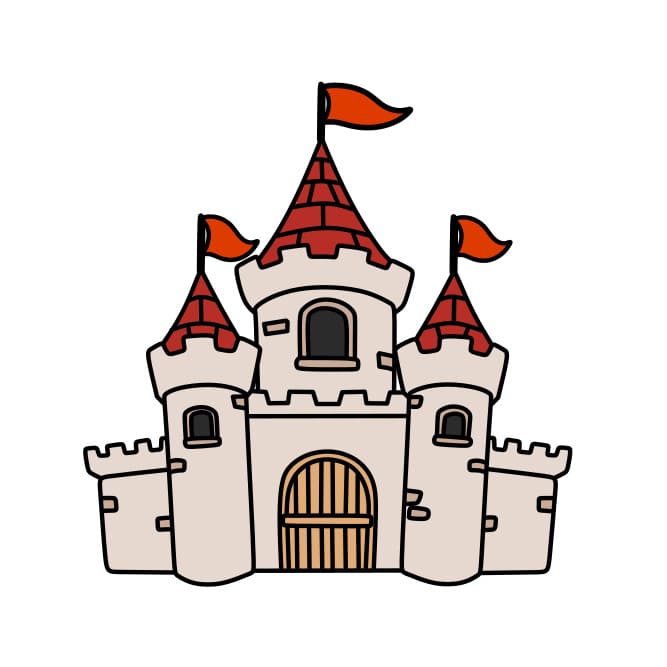 Cách vẽ lâu đài