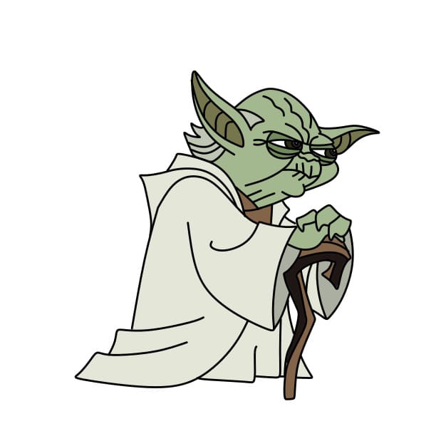 Cách vẽ nhân vật ông già Yoda