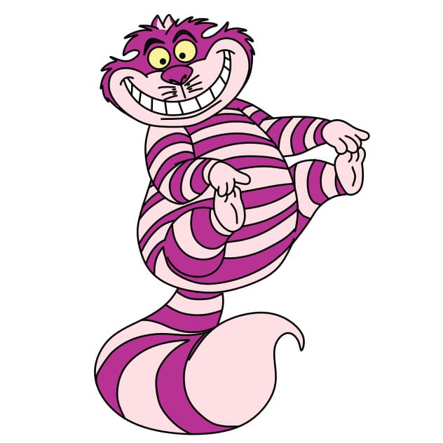 Cách vẽ chú mèo Cheshire