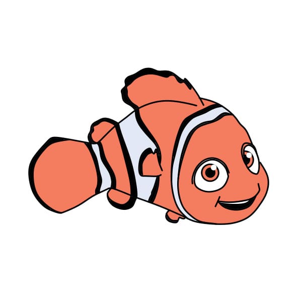 Cách vẽ chú cá Nemo