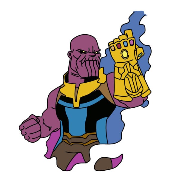 Cách vẽ Thanos
