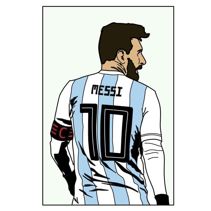 Cách vẽ Lionel Messi