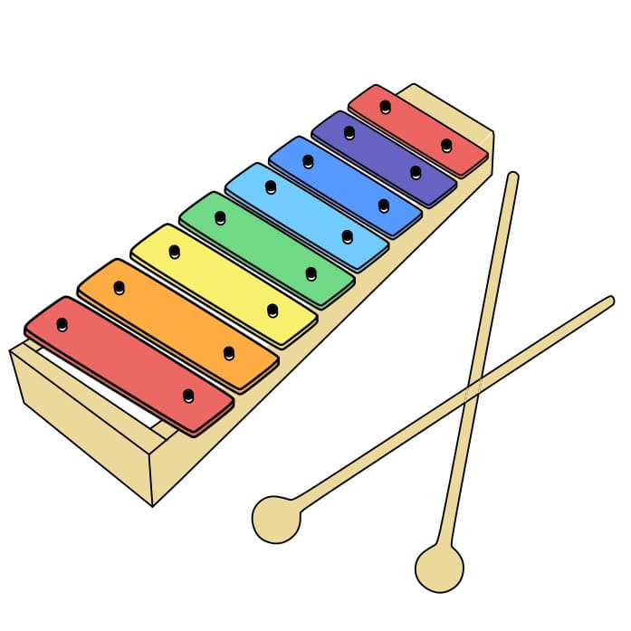 Cách vẽ Xylophone
