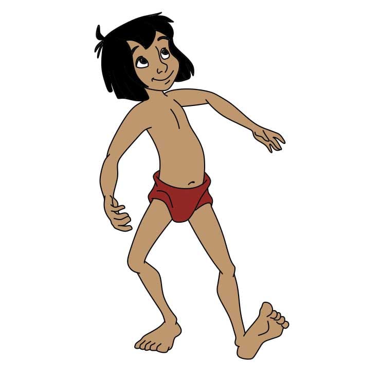 Cach-ve-nhan-vat-Mowgli-Buoc-8-3