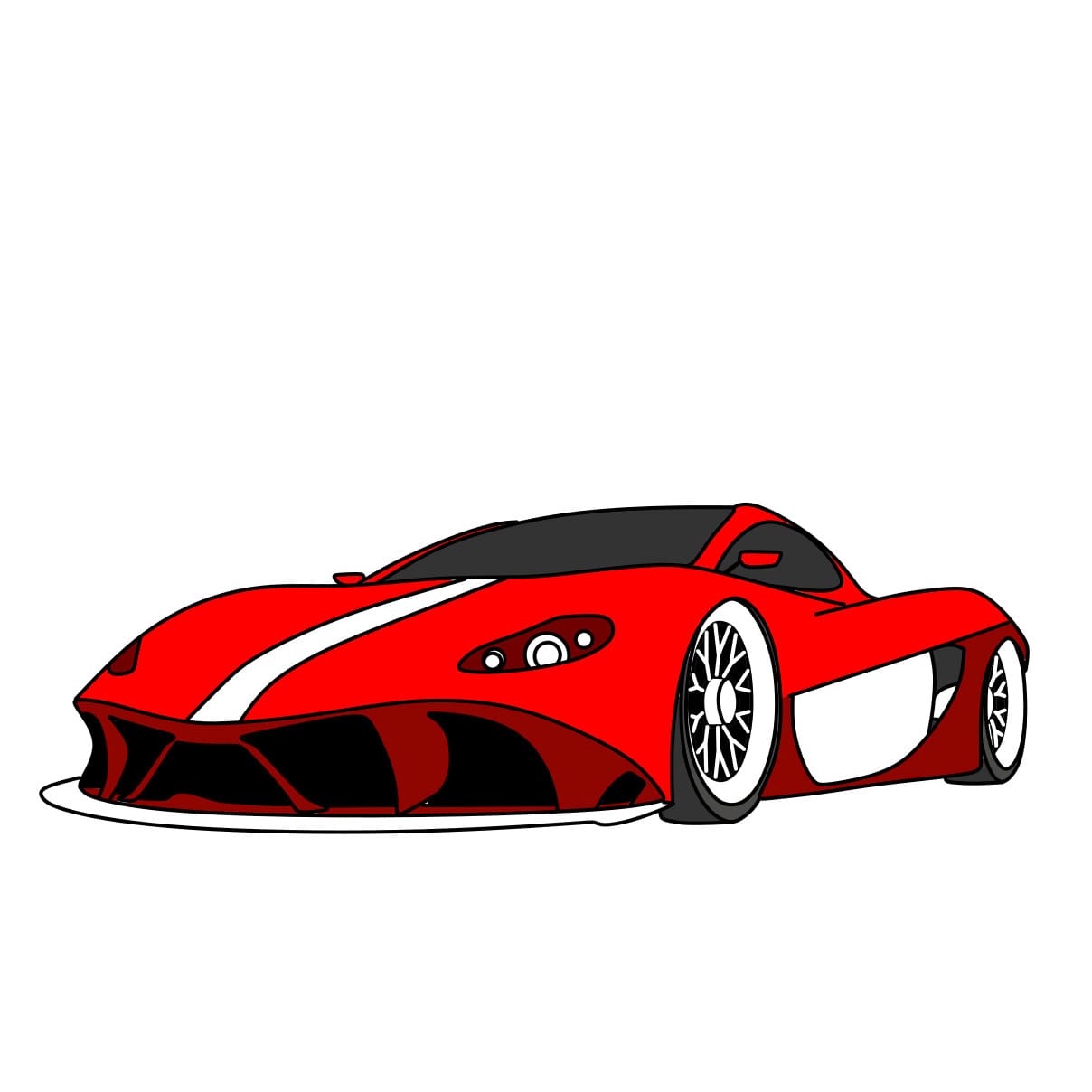 Cách vẽ xe Ferrari