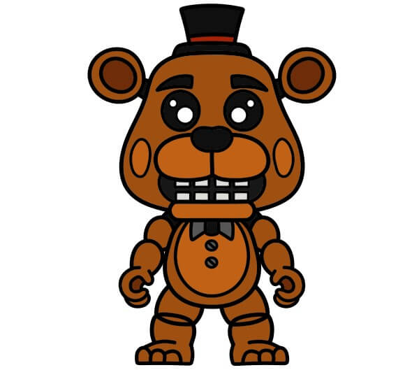 Hướng dẫn vẽ nhân vật Freddy Fazbear