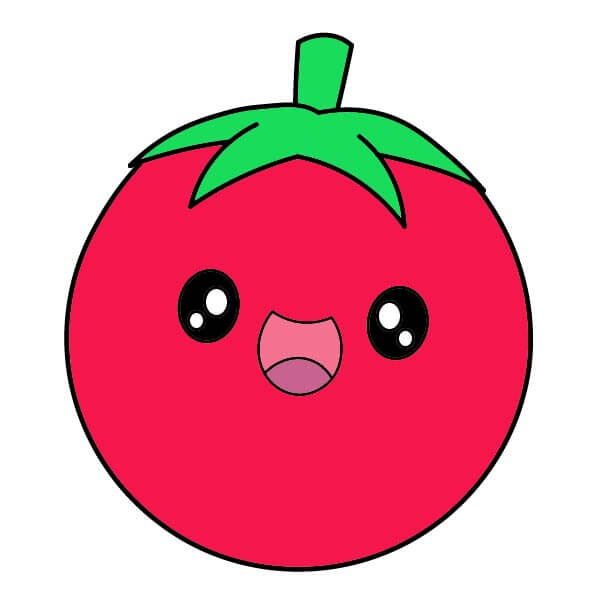 Cách vẽ Quả Cà Chua