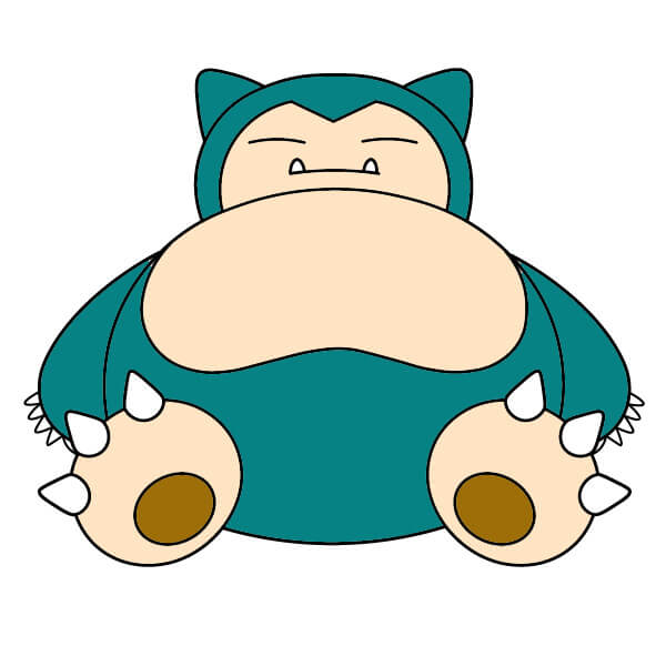 Cách vẽ Snorlax 