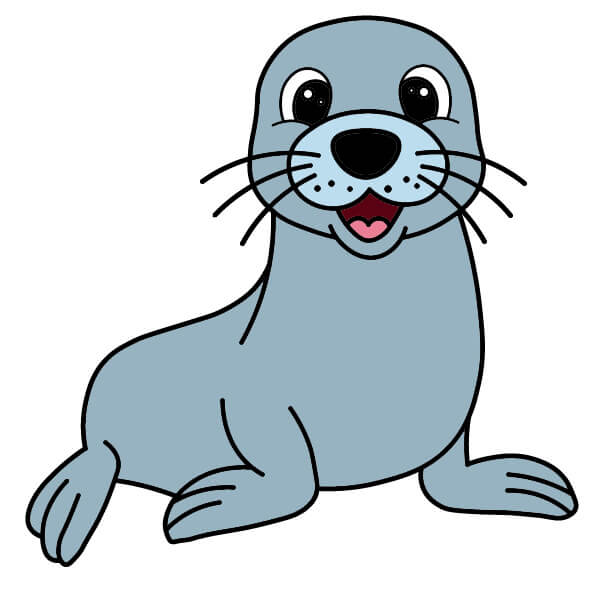 Cách vẽ Sư tử biển