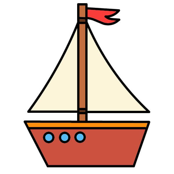 Cách vẽ Thuyền buồm