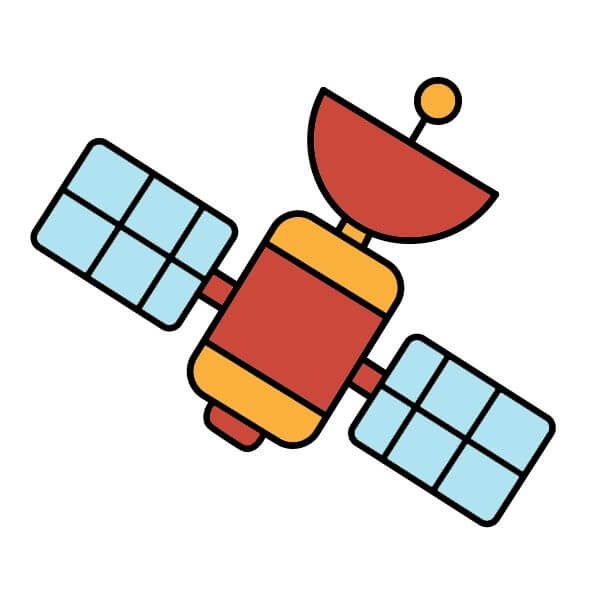 Cách vẽ Vệ tinh