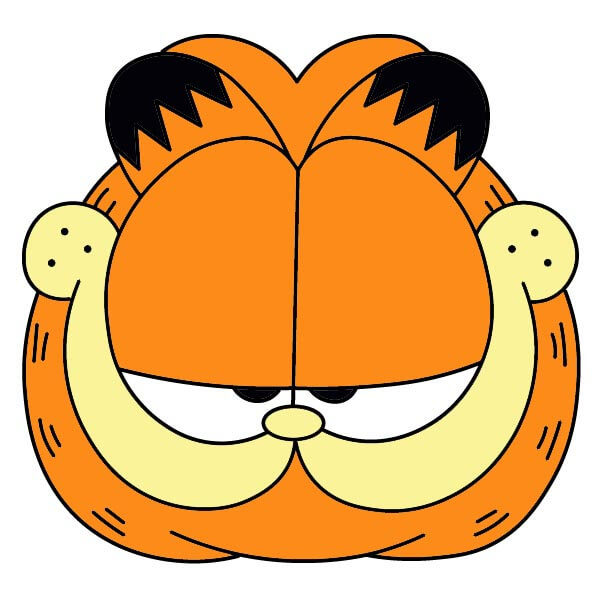 Cách vẽ Garfield 