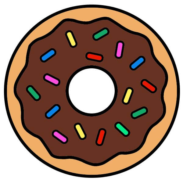 Cách vẽ Bánh Donut