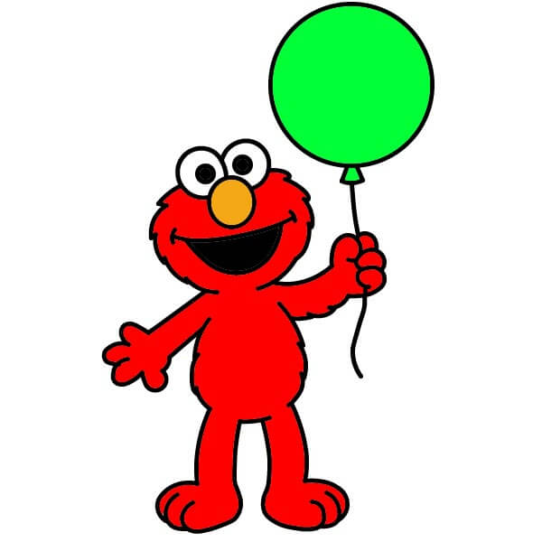 Cách vẽ Elmo
