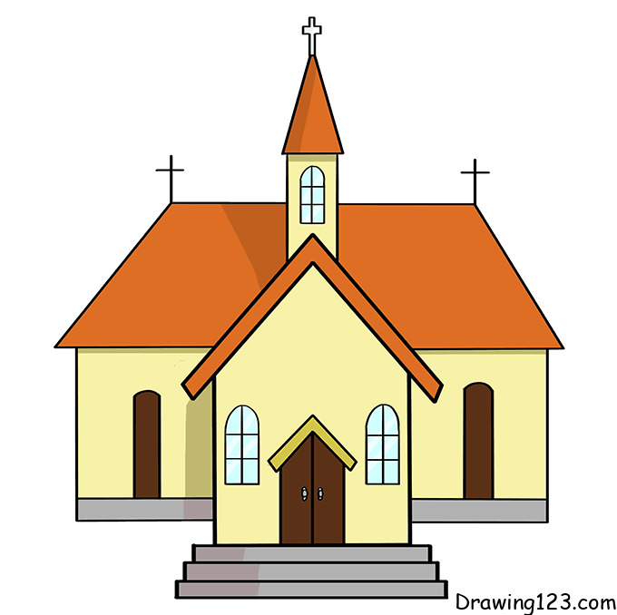 Cách vẽ Nhà thờ